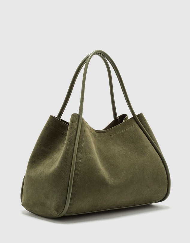 Nakedvice - The Nyla Khaki Suede Bag