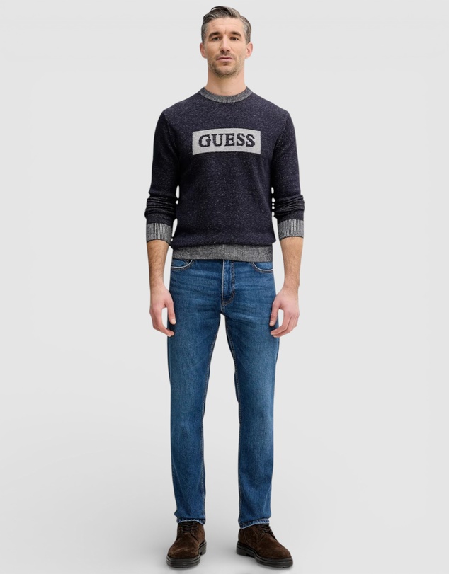 GUESS - Jack Cotton Box Logo Sweater