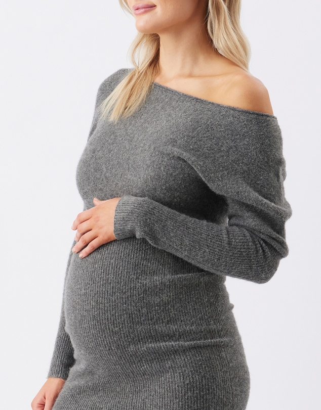 Ripe Maternity - Tobie Off Shoulder Knit Dress