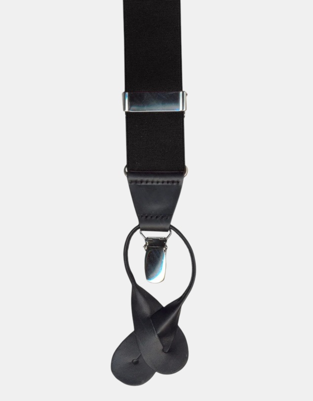 Henry Bucks - HENERY SARTORIAL x LEYVA Braces with Loops & Clips BLACK