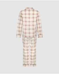 Hunkemoller - Long Sleeve Polar Fleece Check PJ Set