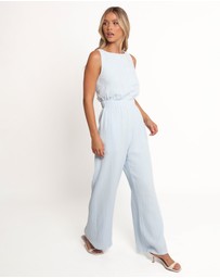 Petal & Pup - Brenna Cotton Jumpsuit - Pale Blue