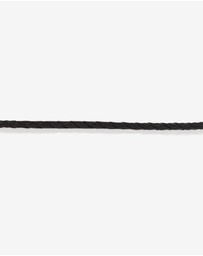 Michael Hill - Men's Black Leather Braided Bracelet with 10kt Yellow Gold