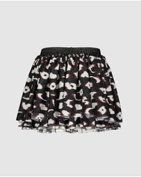 B.Nosy - Black Leopard Tutu Skirt - Kids-Teens