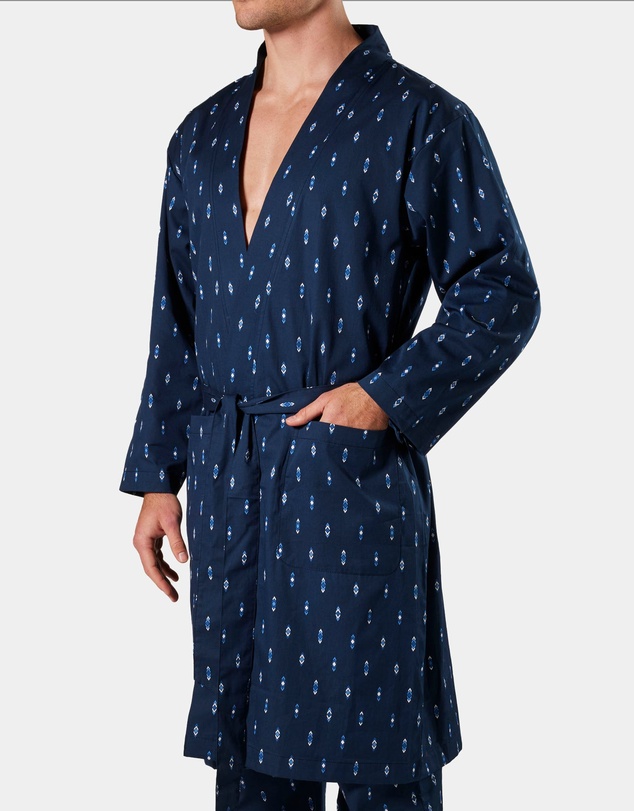 Mitch Dowd - Flint Cotton Robe - Navy