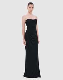 MISHA - The Dry Jersey Draped Maxi Dress