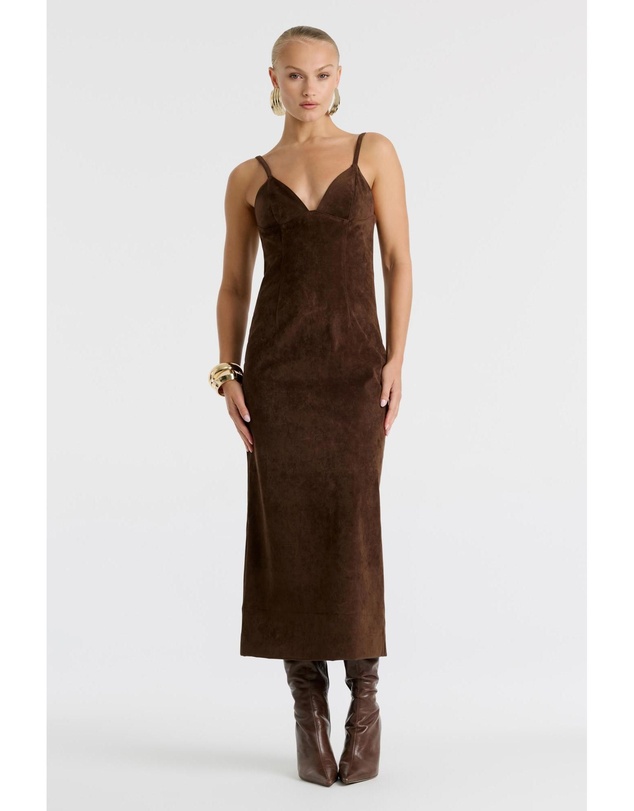 Bardot - Estine Vegan Suede Midi Dress