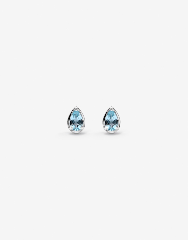 Michael Hill - Pear-Cut Aquamarine Stud Earrings in Sterling Silver