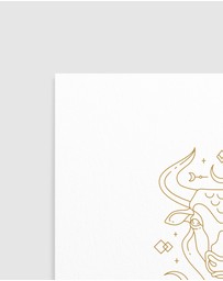 Olive et Oriel - Taurus Celestial Zodiac Art Print