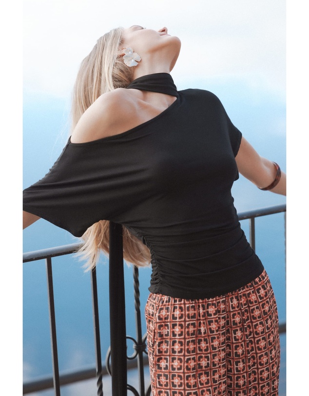Petal & Pup - Clarke Off The Shoulder Tie Top - Black