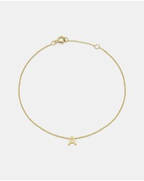 Zoe Olivia - 9K Gold Initial A Bracelet