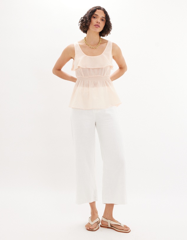 Amelius - Lorena Peplum Ruffle Top