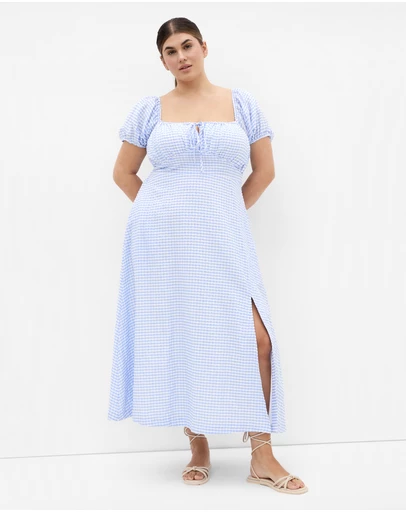 City Chic - Abbie Short Sleeve Gingham Dress
