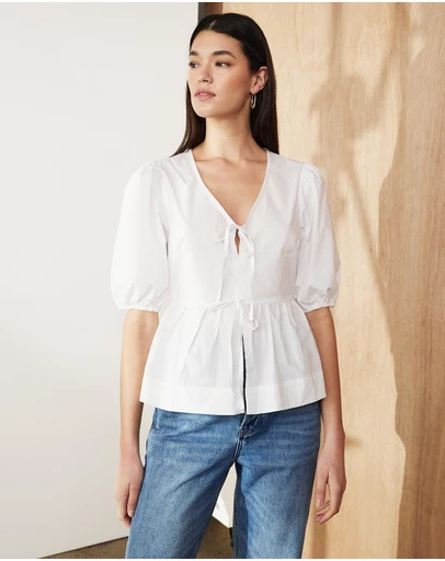 Atmos&Here - Indee Cotton Bow Shirt