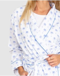 Sant And Abel - Women's Blue Palm Tree Robe