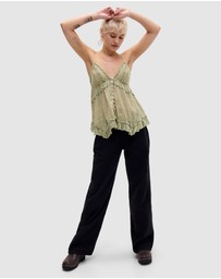 BDG By Urban Outfitters - Kayla Lowrider Linen Trousers