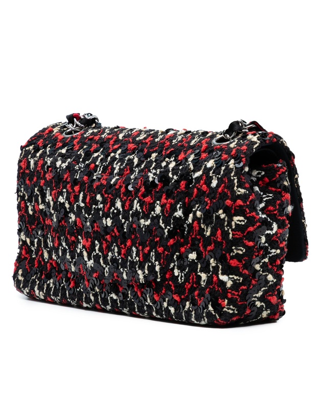 Pre-Loved by Azura Reborn - Pre-Loved Medium Classic Sequined Tweed Double Flap