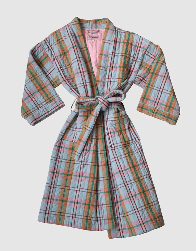Mosey Me - Confetti Plaid Quilted Robe