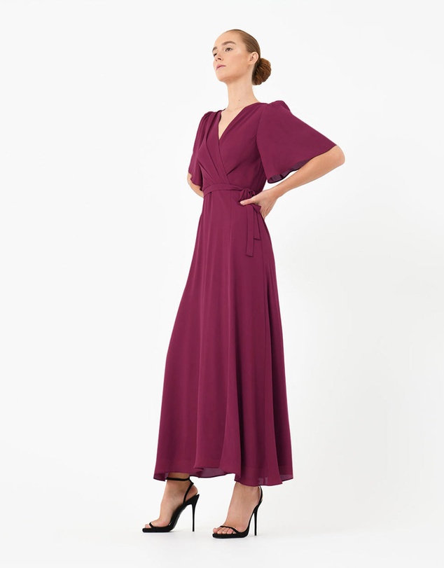 Forcast - Cannes Draped Sleeve Maxi Dress