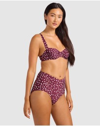 Seafolly - Dolce Dot Ruched Band High Waist Bikini Bottom