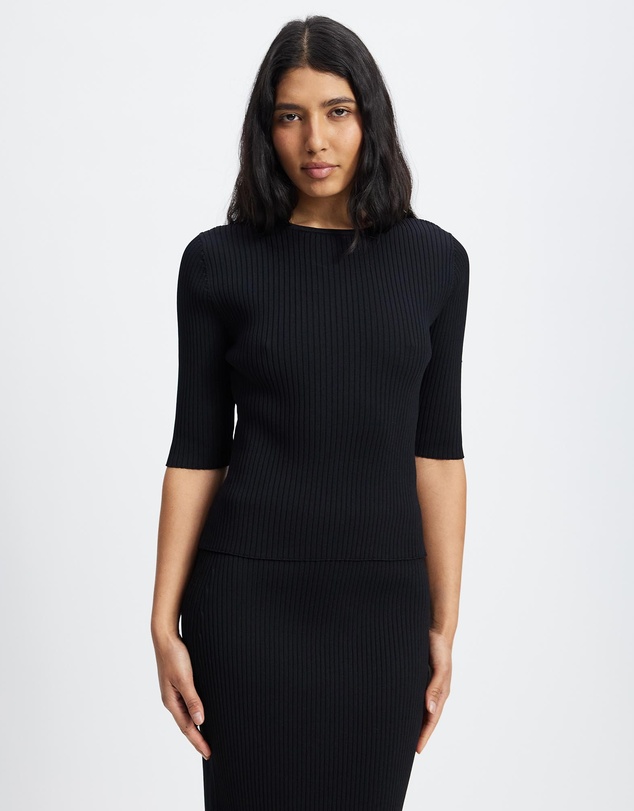 White By FTL - NEW DEE RIB KNIT TOP