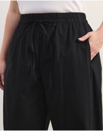 Atmos&Here Curvy - Sienna Cotton Barrel Leg Pants