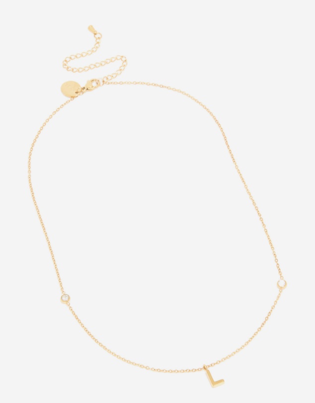 Lovisa - Waterproof Gold Plated Stainless Steel Letter L Dainty Pendant Necklace