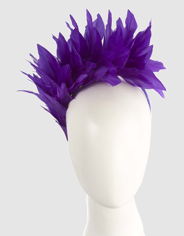 Max Alexander - Modern Purple Racing Fascinator
