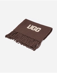 Ozwear Connection Uggs - Ugg Logo Cashmere Aus Wool Woven Scarf