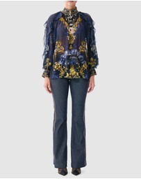 Camilla - Relaxed Blouse With Frill Sleeve Detail