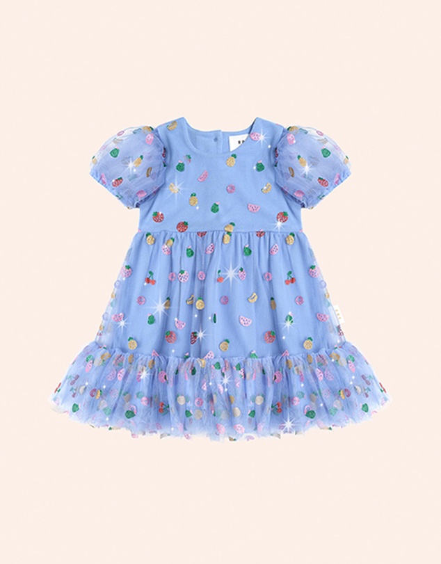 Huxbaby - Fruit Salad Puff Sleeve Tulle Dress - Kids