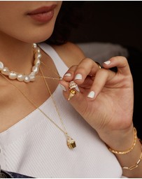 Wanderlust + Co - Cafe W+Co Sundae Cup Gold Necklace