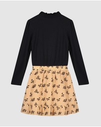 NONO - Merle Combi Dress with Floral Skirt - Kids-Teens