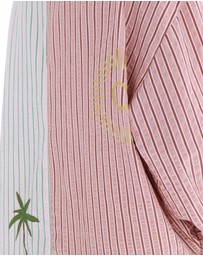 THE TALES - Half n Half Illustrated Soleil Stripe Shirt