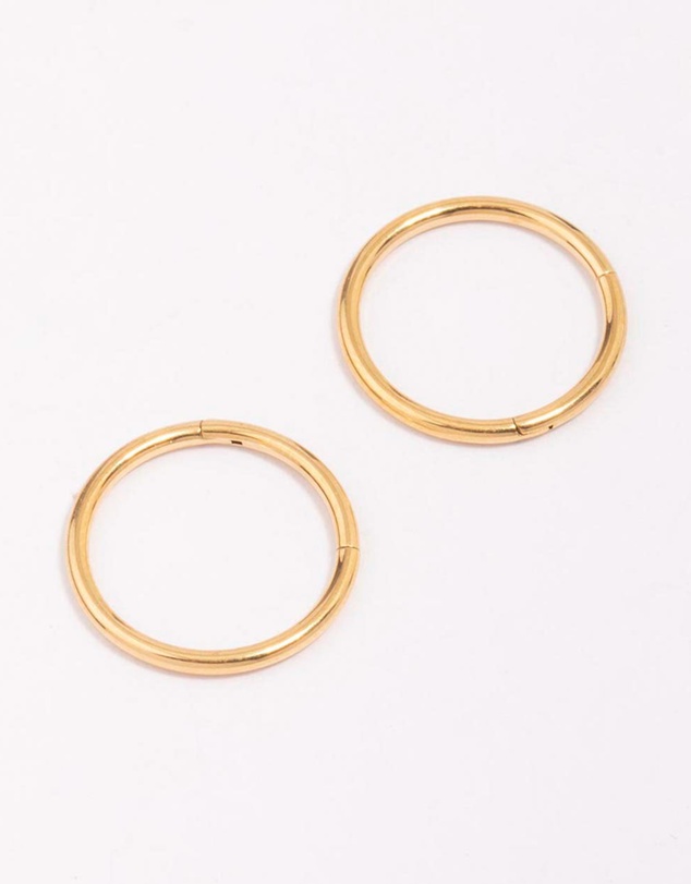 Lovisa - Gold Plated Surgical Steel Sleeper Earrings 12mm