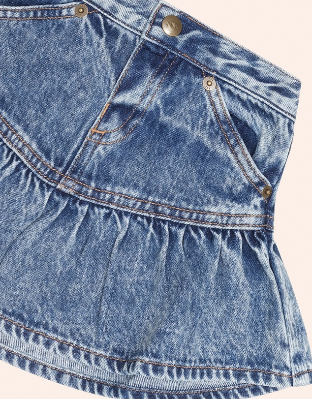 Huxbaby - Dreamy Denim Tiered Skirt - Babies-Teens