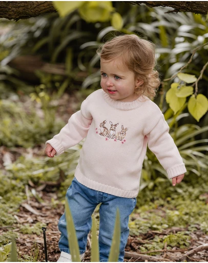 Bebe by Minihaha - Winnie Emb. Bunny Knitted Jumper