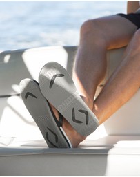 Boomerangz Footwear - Men's Black/Grey/White Thongs with arch support and 2 x interchangeable straps