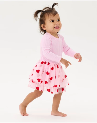 Rock Your Baby - Be Mine Baby Long Sleeve Valentine Dress