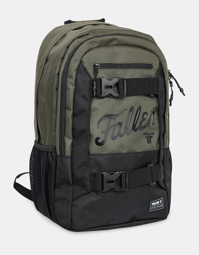 Fallen Footwear - Fallen Footwear Fury Board Nylon Ripstop Backpack 24L Unisex - Olive / Black