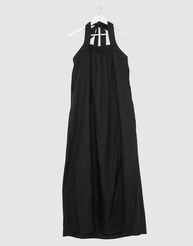 Revibe - Repaired AERE Dovie Linen Maxi Dress - AU 16