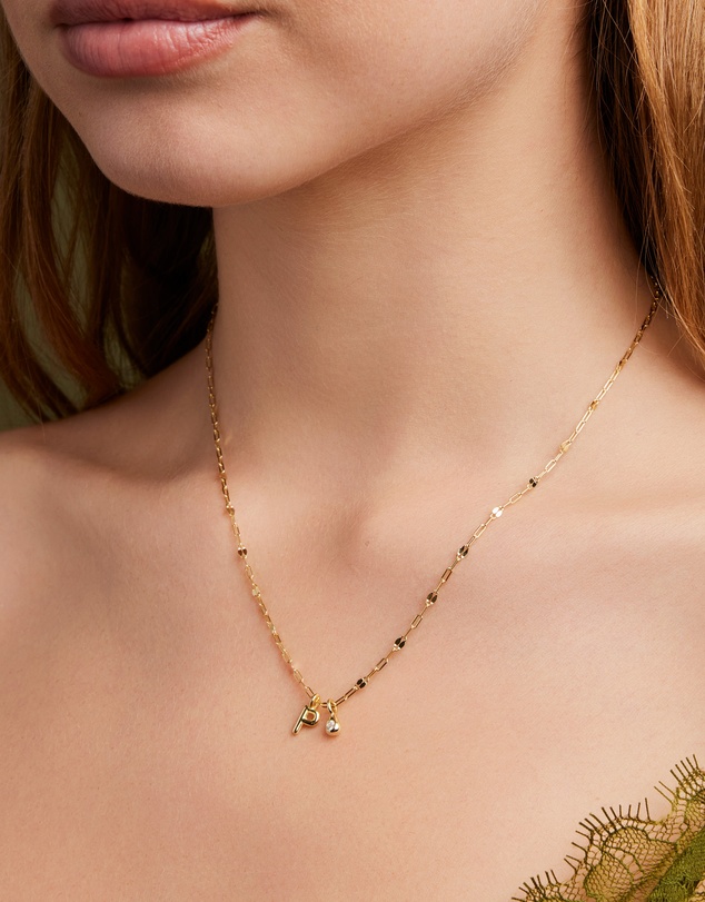 Zoe Olivia - 14K Gold Vermeil Imprint Initial P Cubic Zirconia Necklace