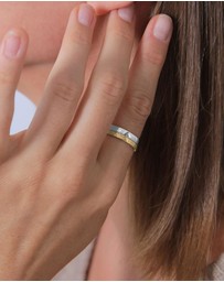 Elli Jewelry - Ring 2er Basic Set 925 Sterling Silver Bicolor