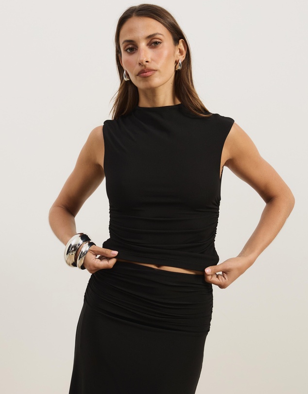 Atmos&Here - Leni Mesh Cap Sleeve Top