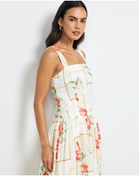 AERE - Asha Linen Midi Dress