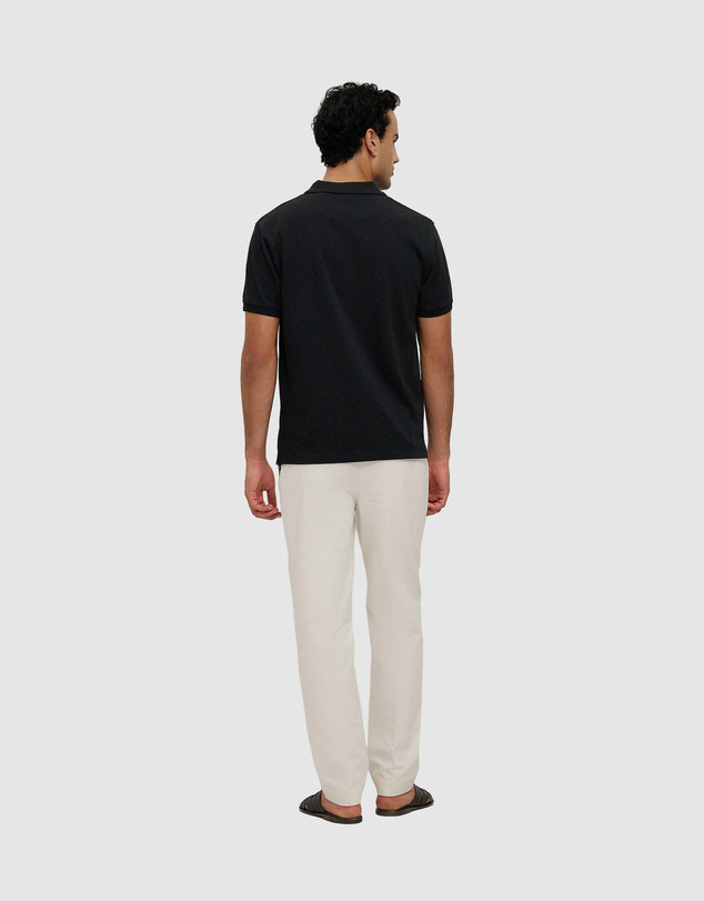 Trenery - Pique Monogram Short Sleeve Polo