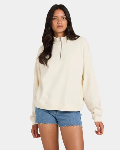 RVCA - Womens RVCA 1/4 Zip Fleece Jumper