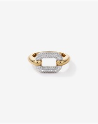 Michael Hill - Luxe Links Ring with Cubic Zirconia in 18kt Vermeil
