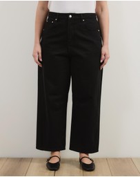 Atmos&Here Curvy - Poppy Cropped Barrel Leg Jeans