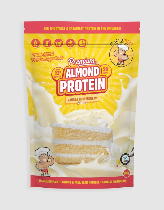 Macro Mike - Vanilla Buttercream Premium Almond Protein - 800g